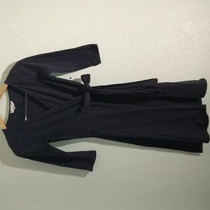 Synergy Organic Clothing faux wrap dress gray organic cotton Small